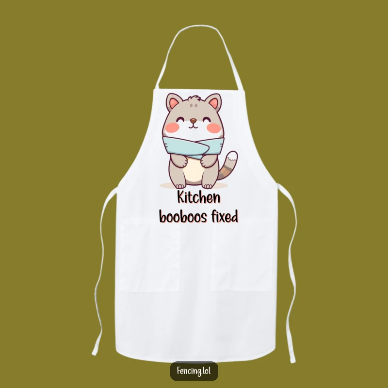 Funny Cheerful Animal Bandage Apron - Cook with Compassion and Laughter