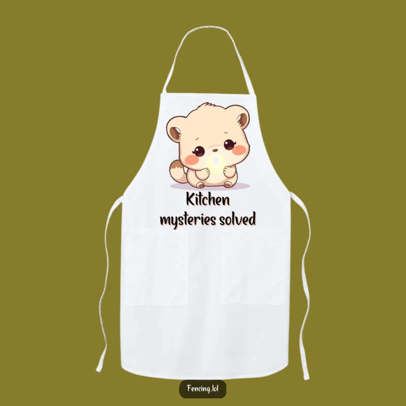 Funny Cute Animal Orb Apron: Whimsical Kitchen Humor Gift