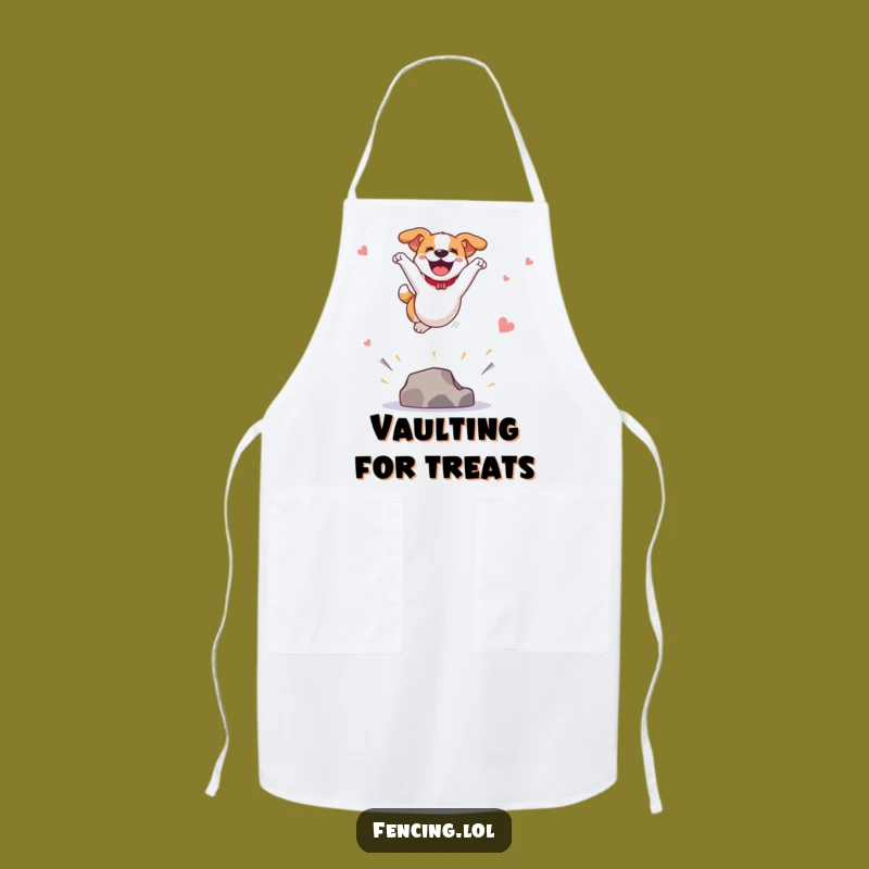 Funny Dog Apron, Kitchen Wear with Vaulting Action, Perfect Gift