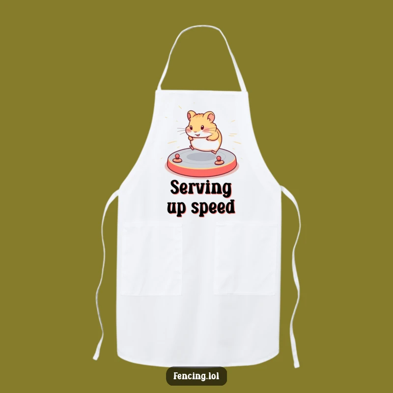 Funny Hamster Apron, Kitchen Wear with Gymnast Flair, Perfect Gift