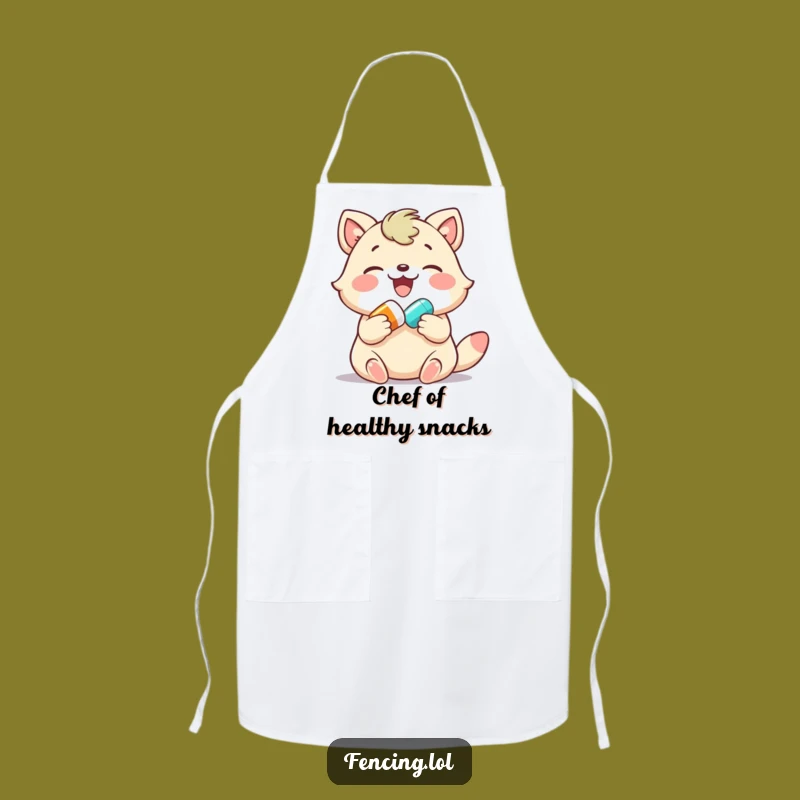 Funny Joyful Animal Apron: Happy Chef's Colorful Pill Companion