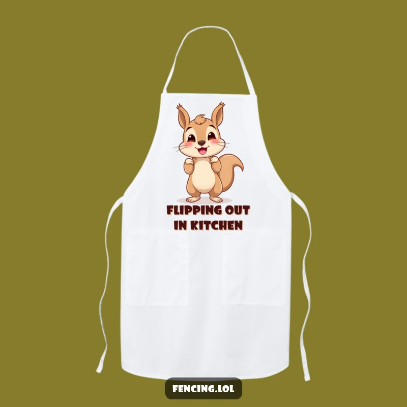 Funny Squirrel Apron: Cook with a Smile and This Wobbly Handstand Chef