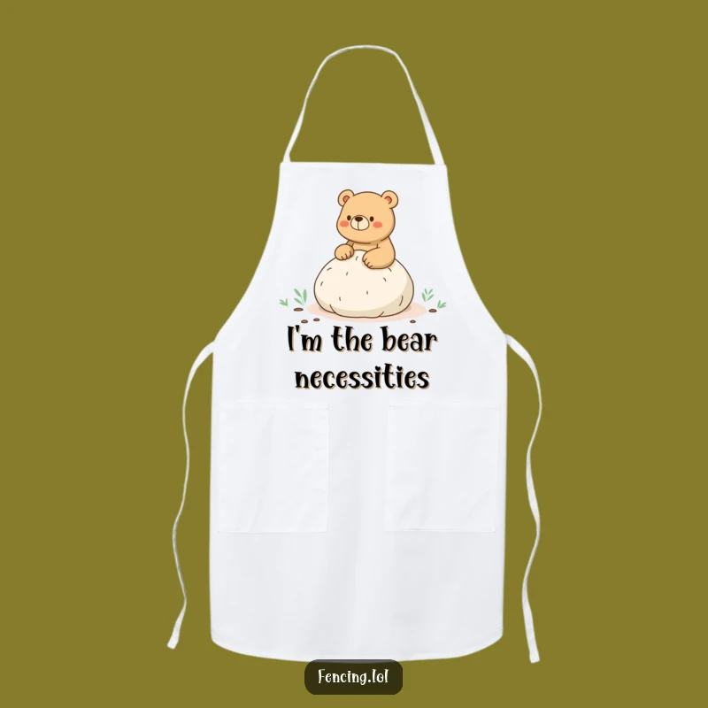 Funny Bear Whoopee Cushion Apron - Kitchen Humor for Hikers