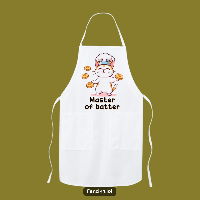 Funny Chef Cat Pancake Apron, Hilarious Cooking Gear, Breakfast Lover Gift