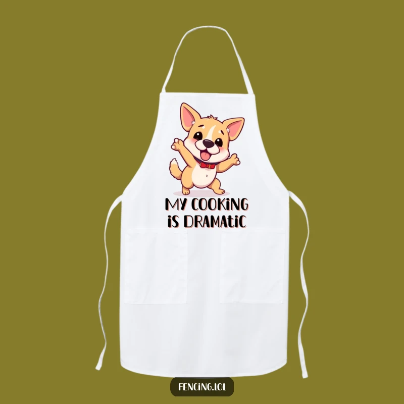 Funny Wobbly Dog Apron: Clumsy Chef Gift for Enthusiastic Cooks!