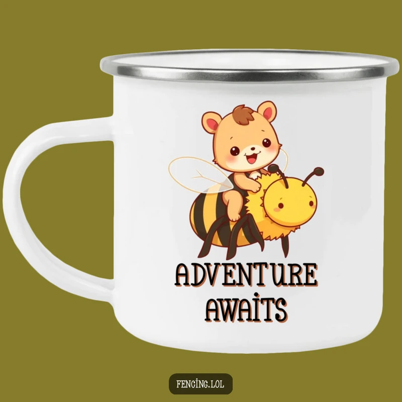 Funny Animal Bee Camping Mug - Humorous Outdoor Adventure Gift