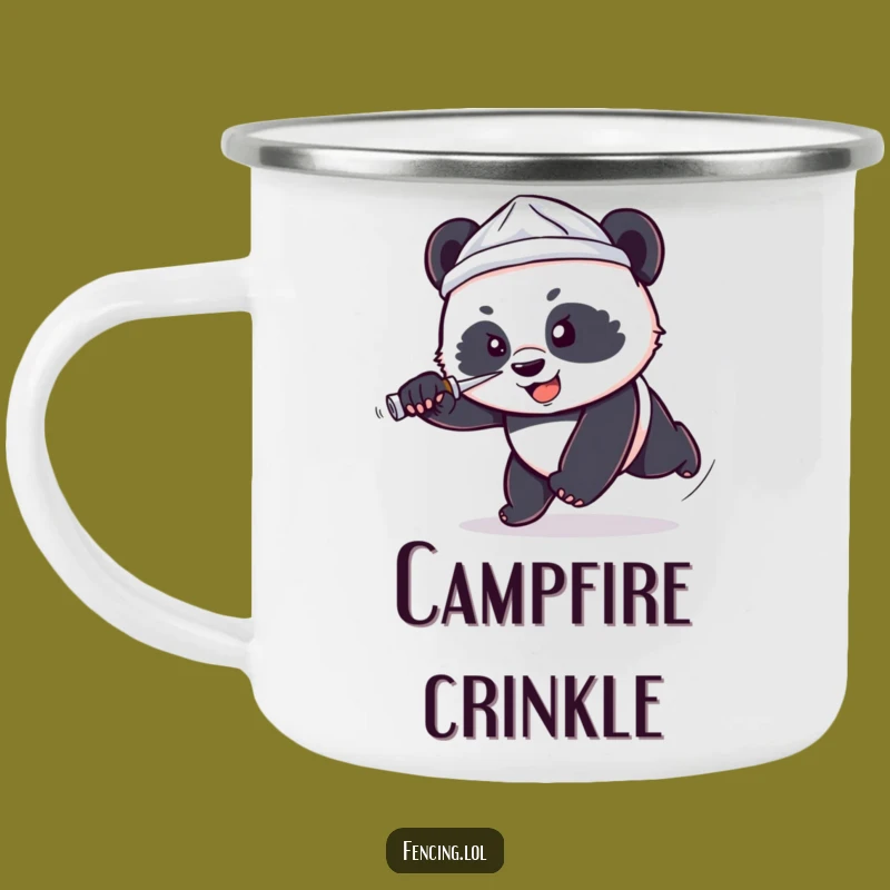 Funny Panda Adventure Mug - Heroic Campfire Humor Gift