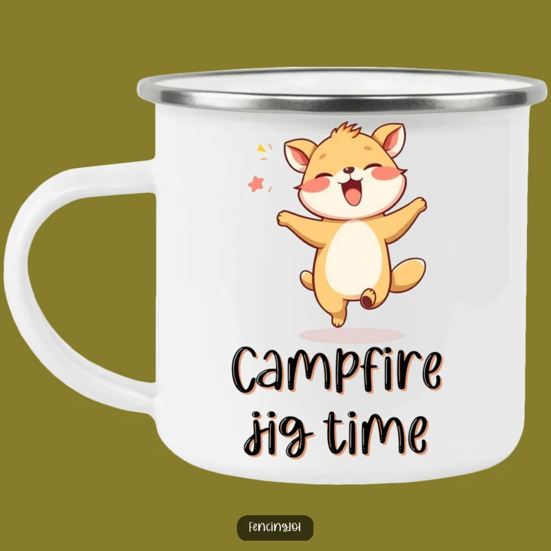 Funny Giggling Animal Dancing Camping Mug: Durable Cup for Fun Adventures