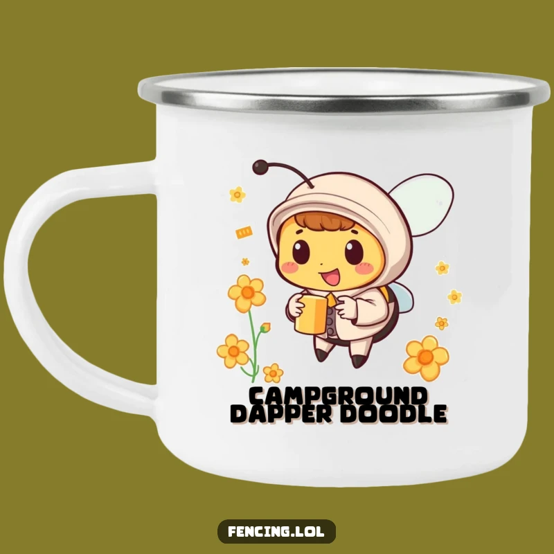 Funny Dapper Bee Nectar Camping Mug - Stylish Adventure Fuel!