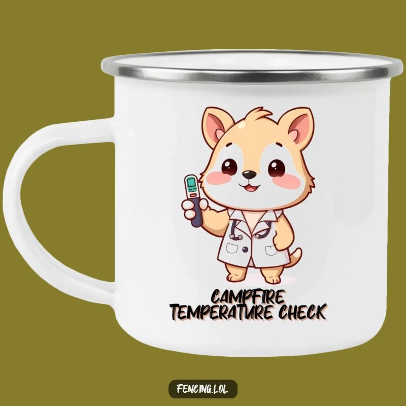 Funny Animal Doctor Camping Mug - Lab Coat Explorer for Outdoors