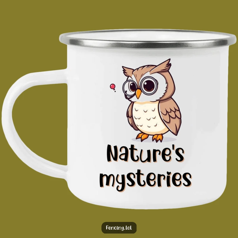 Funny Owl Camping Mug: Wise Traveler Design, Durable Funny Gift for Campers