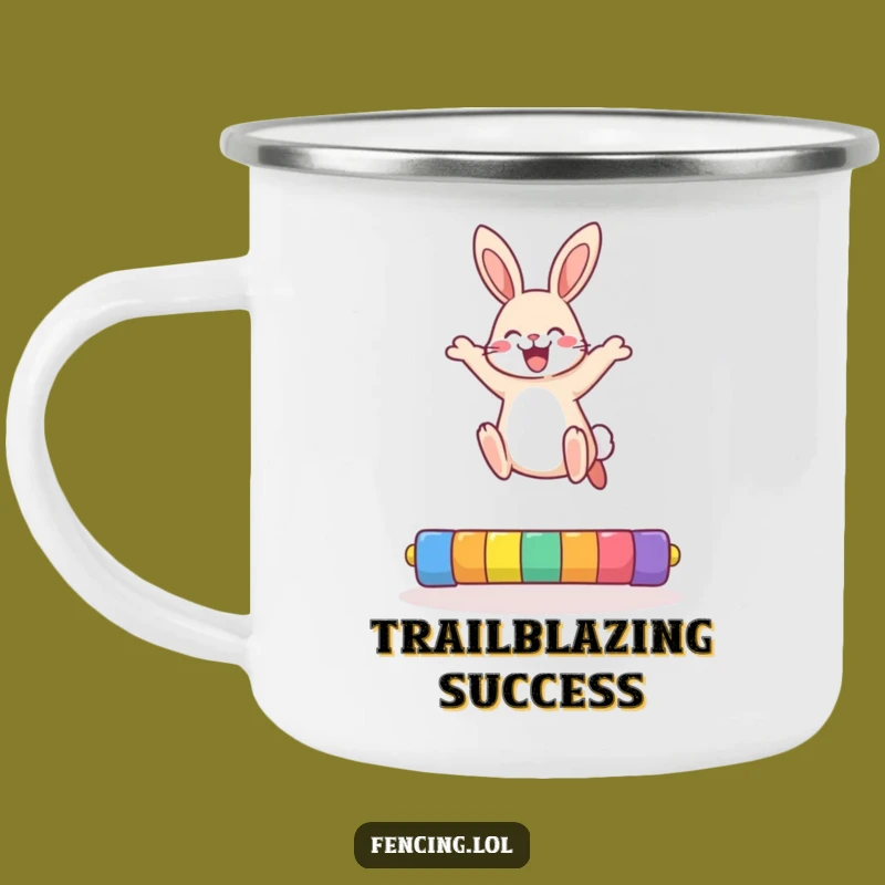 Funny Rabbit Camping Mug: Jump into Adventure with This Cheerful Friend