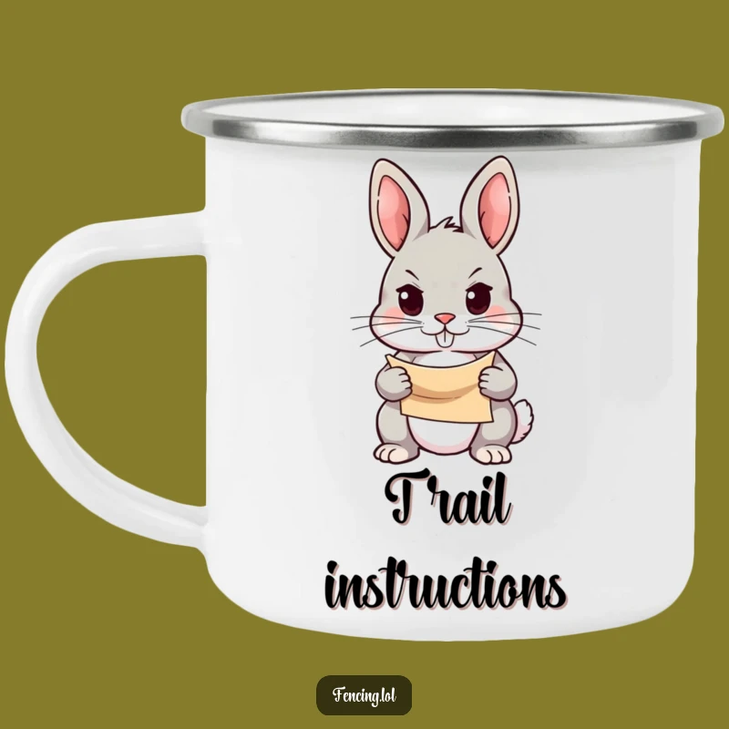 Funny Rabbit Camping Mug: Rugged Goal Design, Durable Funny Gift for Adventurers