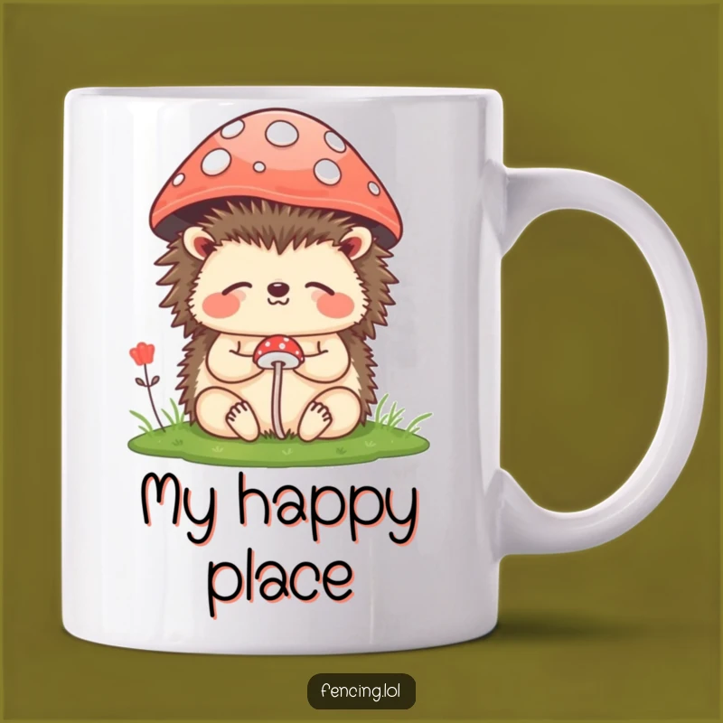 Funny Hedgehog Meditation Mug: Zen Moment Gift for Animal Lovers