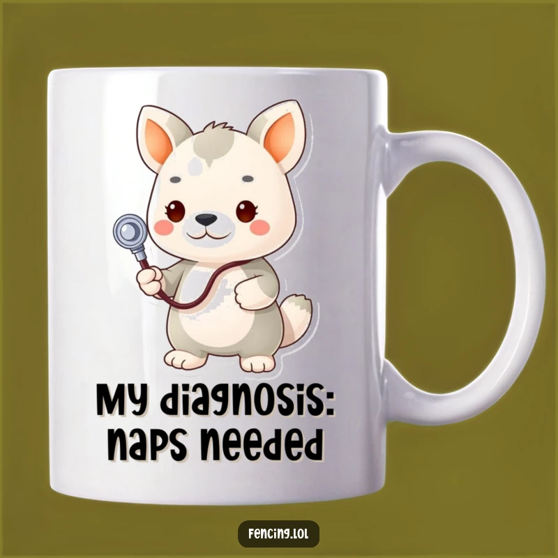 Funny Veterinarian Animal Mug: A Determined Vet's Funny Diagnosis Gift