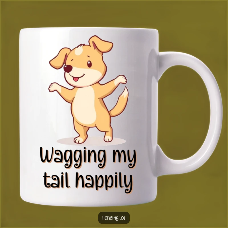 Funny Curious Dog Pirouette Mug: Hilarious Gift for Dog Lovers
