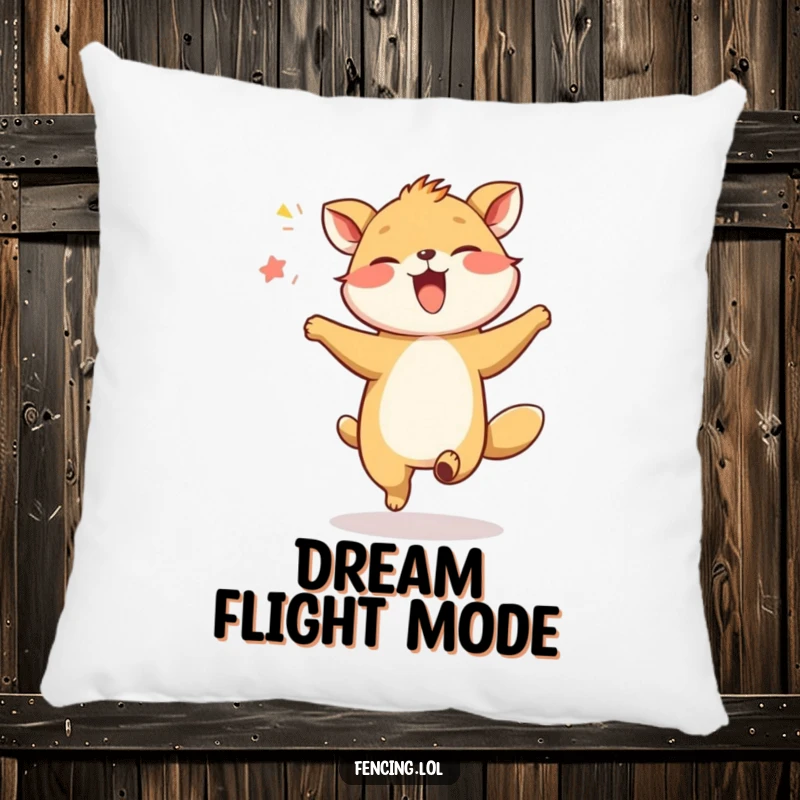 Funny Giggling Animal Dancing Pillow: A giggling animal dances in the air, a cozy and fun accent pillow.