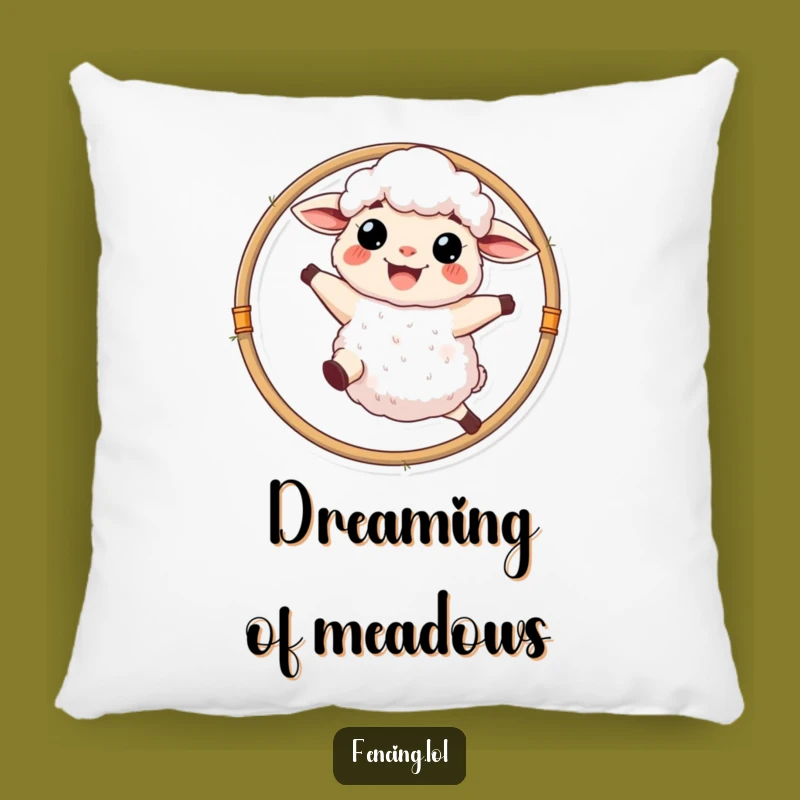 Funny Sheep Hoop Pillow: Comfy Farm Accent, Perfect Gift