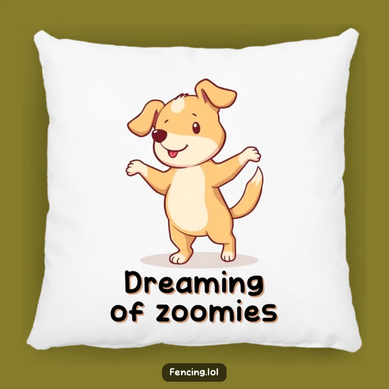 Funny Curious Dog Pirouette Pillow: Comfy & Cute Canine Decor