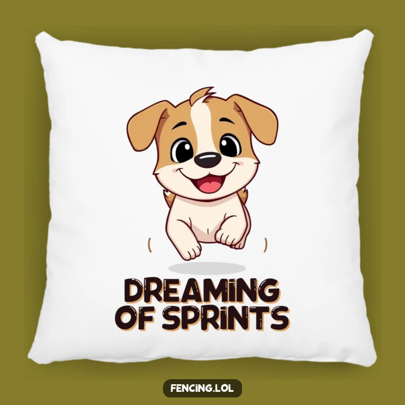 Funny Dog Speed Pillow: Cozy Comfort and Hilarious Canine Art Gift.