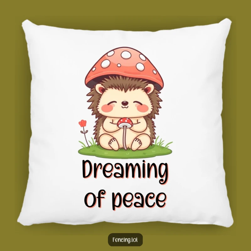 Funny Hedgehog Meditation Pillow: Cozy Comfort and Humor Gift