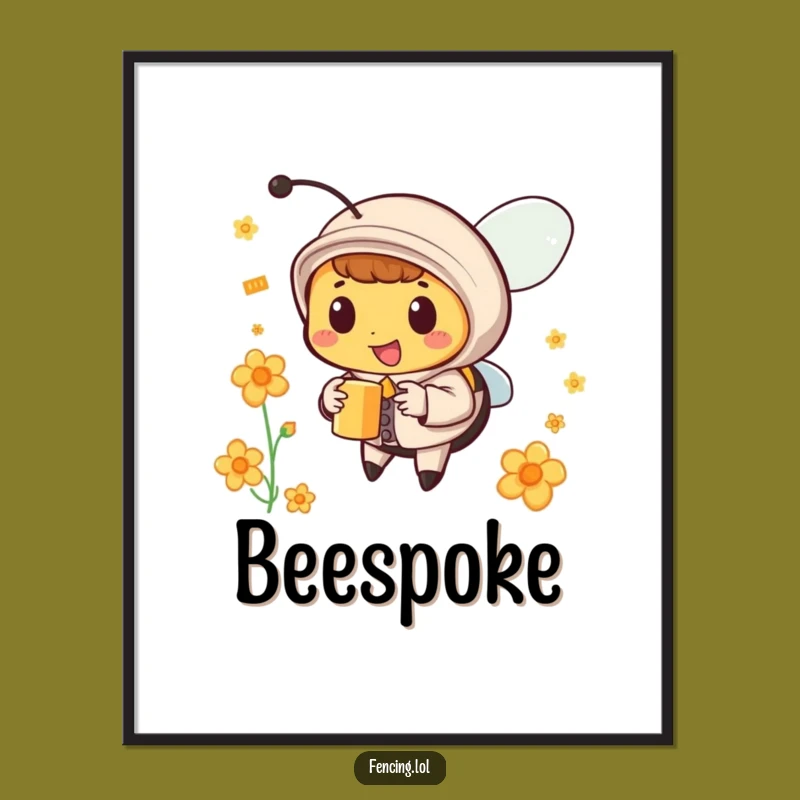 Funny Dapper Bee Nectar Digital Art Print - Instant Style for Your Walls!