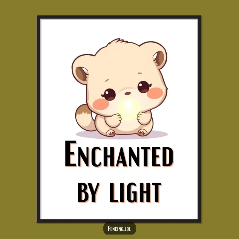 Funny Cute Animal Orb Digital Art: Instant Magic Humor Gift