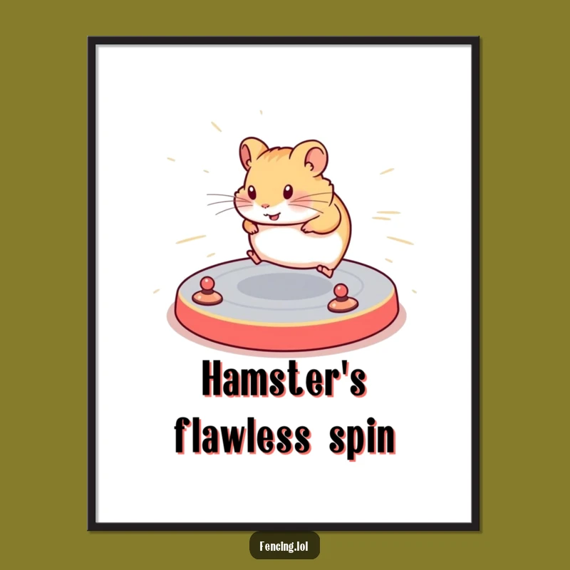 Funny Hamster Digital Art, Instant Gymnast Download, Perfect Gift