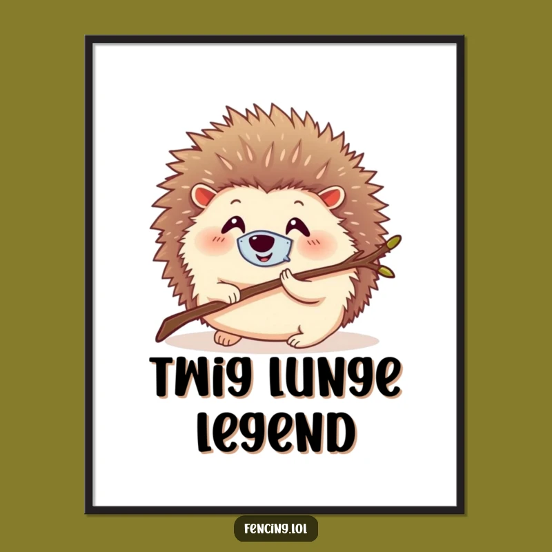 Funny Hedgehog Mask Digital Art: Heroic Decor With A Tiny Fighter
