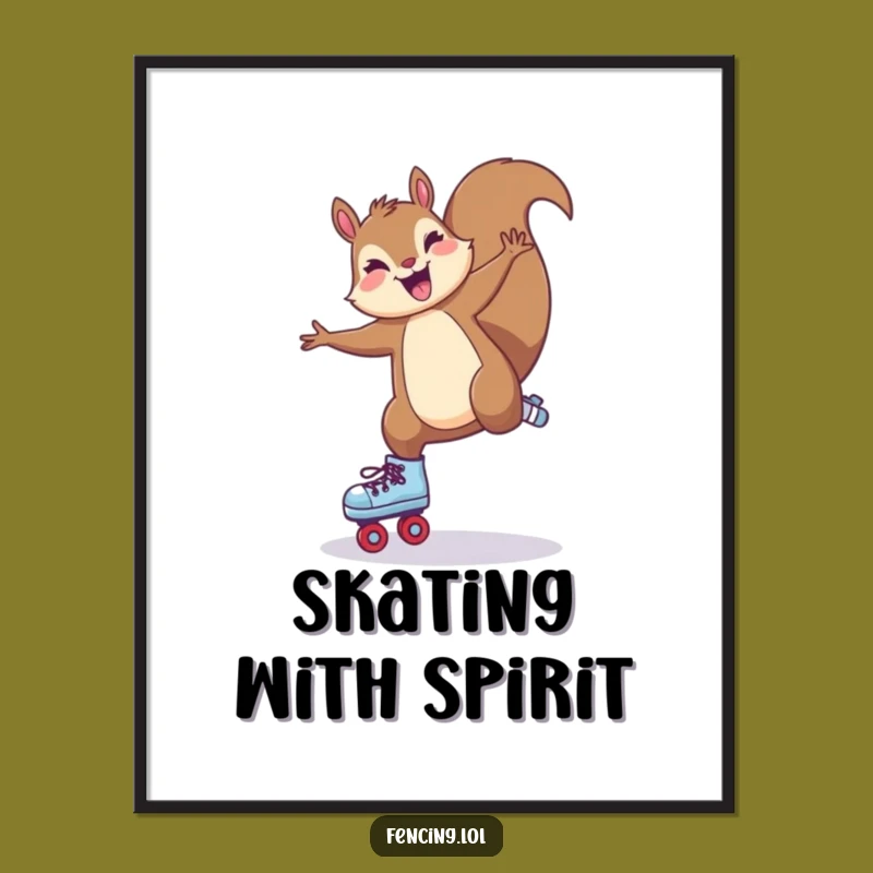 Funny Squirrel Cartwheel Digital Art: Hilarious Downloadable Gift for Joyful Decor.
