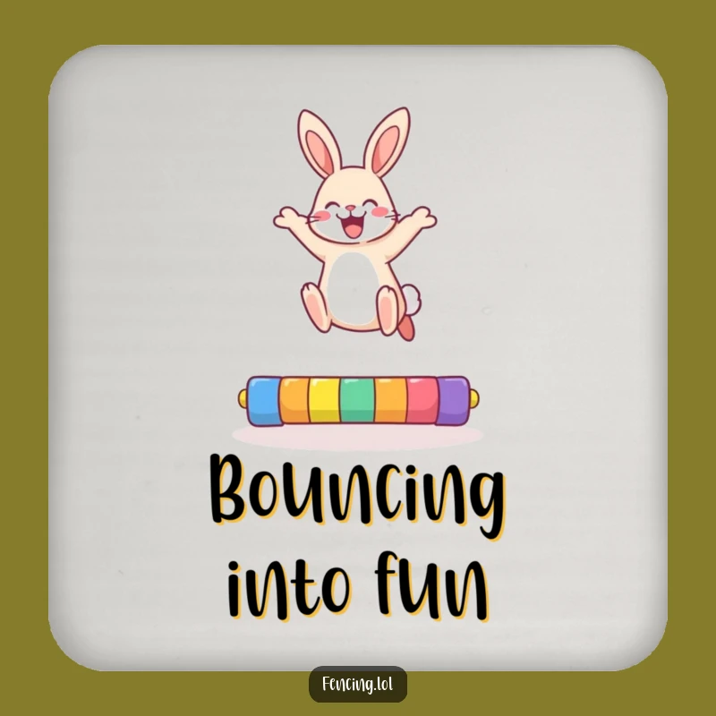 Funny Rabbit Coasters: Protect Surfaces with Cheerful Jumping Charm