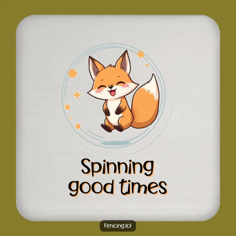Funny Fox Spinning Coaster: Add Delight to Your Table!