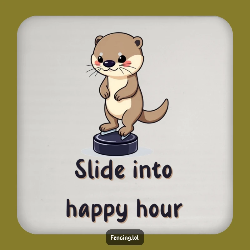 Funny Otter Coaster - Protect Surfaces with Balance, A Gift