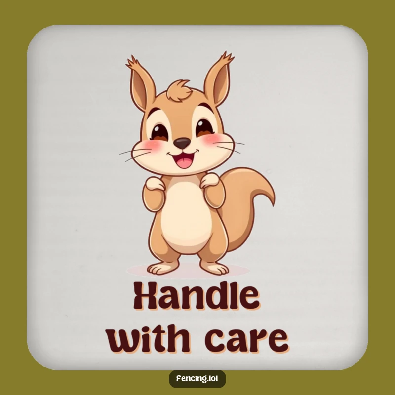 Funny Squirrel Coasters: Protect Surfaces with Wobbly Handstand Charm