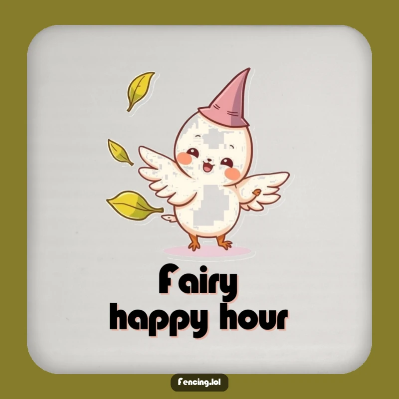 Funny Winged Creature Coaster - Protect Surfaces with Whimsical Humor