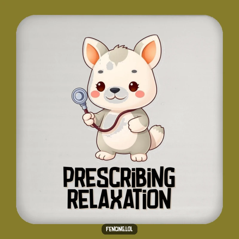 Funny Animal Vet Coaster: Protect Surfaces with Humorous Art