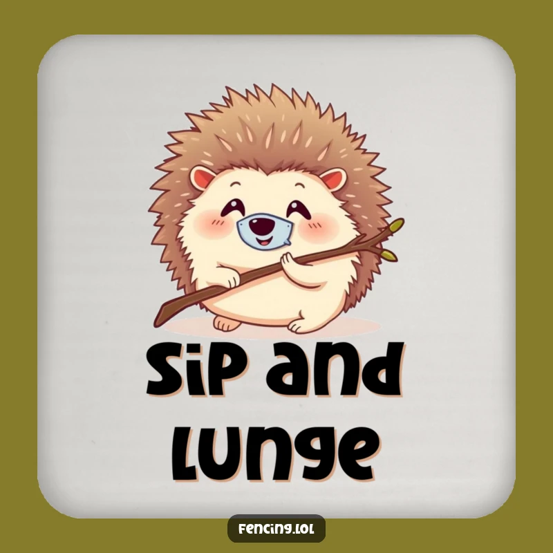 Funny Hedgehog Mask Coaster: Protect Surfaces With A Tiny Hero
