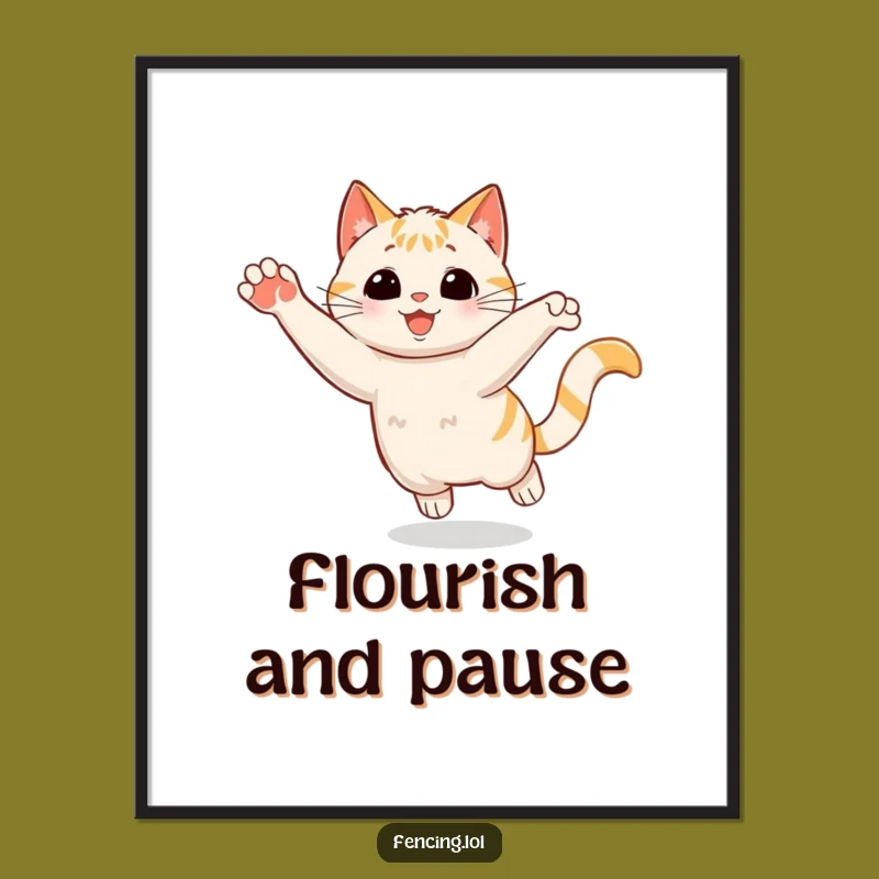 Funny Cat Stop Poster: Hilarious Feline Art Gift for Dramatic Decor.