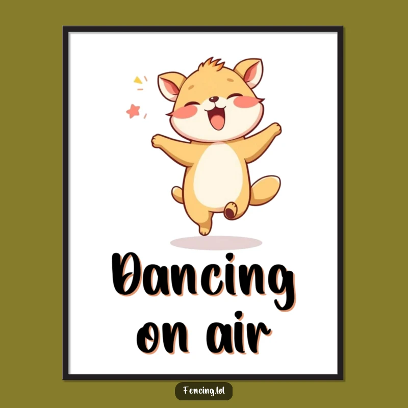 Funny Giggling Animal Dancing Poster: Hilarious Wall Art for Fun Lovers