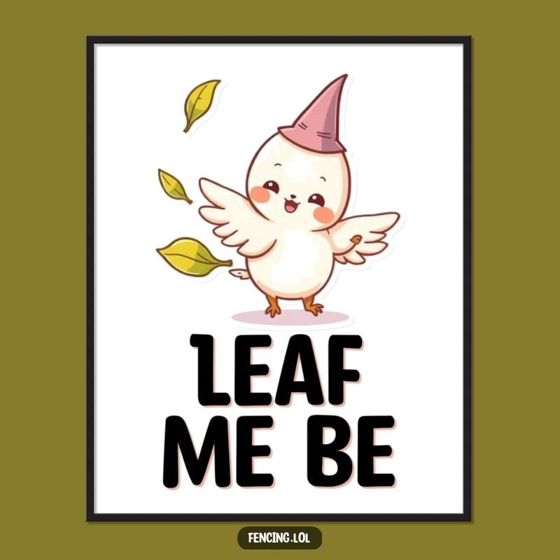 Funny Winged Creature Art - Whimsical Fantasy Decor Poster Gift