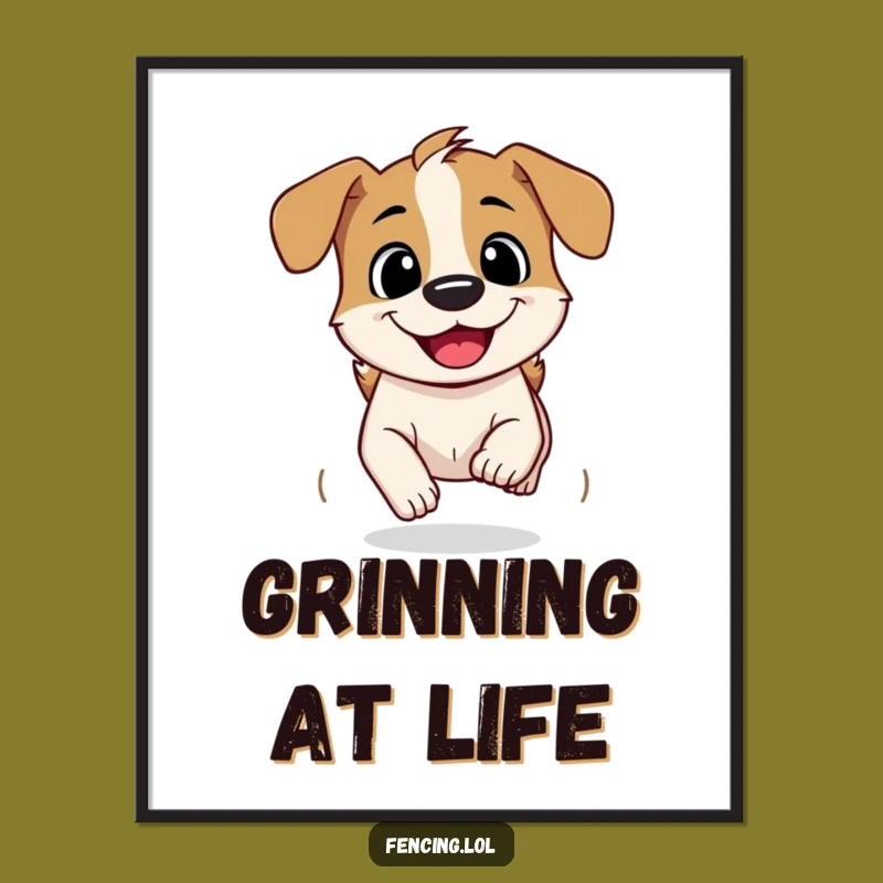 Funny Dog Speed Poster: Hilarious Canine Art Gift for Energetic Spaces.