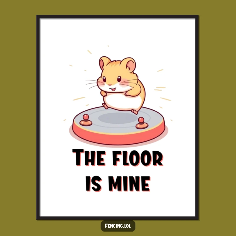 Funny Hamster Routine Poster, Gymnastics Art Print, Perfect Gift