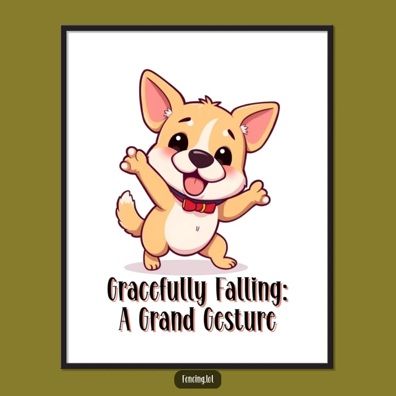 Free Printable Dog Wall Art: Funny Downloadable Decor for the Endearingly Clumsy!