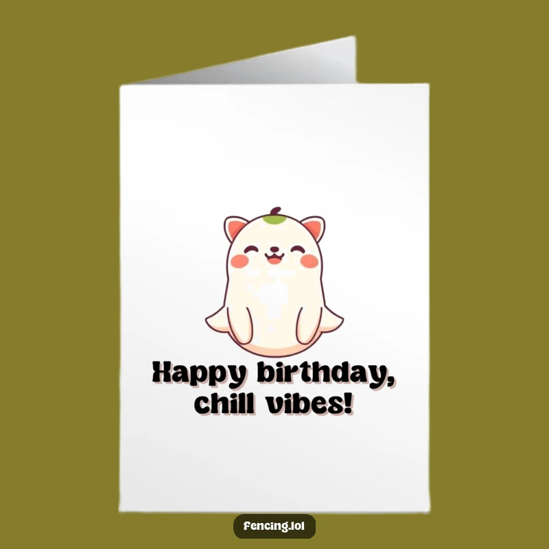 Free Printable Birthday Card: Joyful Floating Animal - Smile Downloadable Greeting