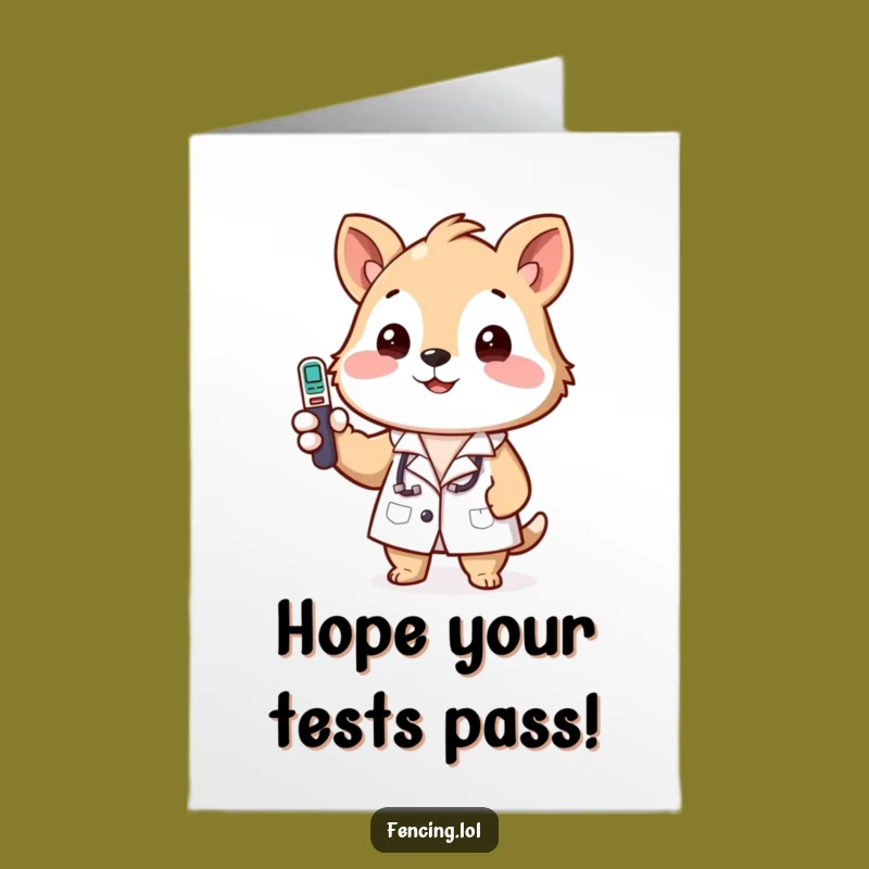 Free Printable Lab Coat Animal Birthday Card - Funny Temperature Check Downloadable Gift