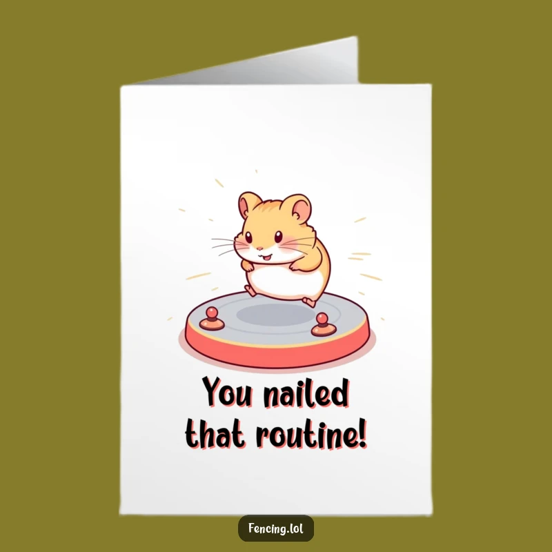 Free Printable Congrats Card: Hamster's Speed Routine, Hilarious Downloadable Gift