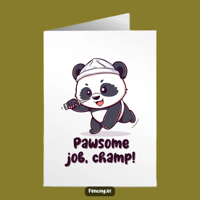 Free Printable Congrats Card: Funny Panda Foil Mission Downloadable