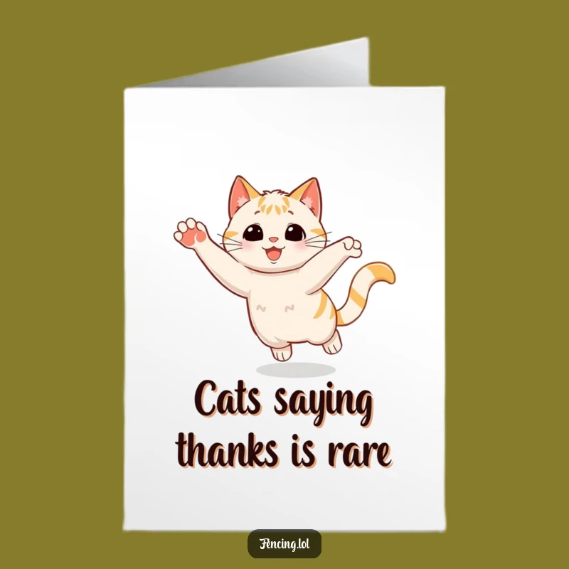 Free Printable Thank You Card: Funny Cat Stop - Whimsical Downloadable Gift