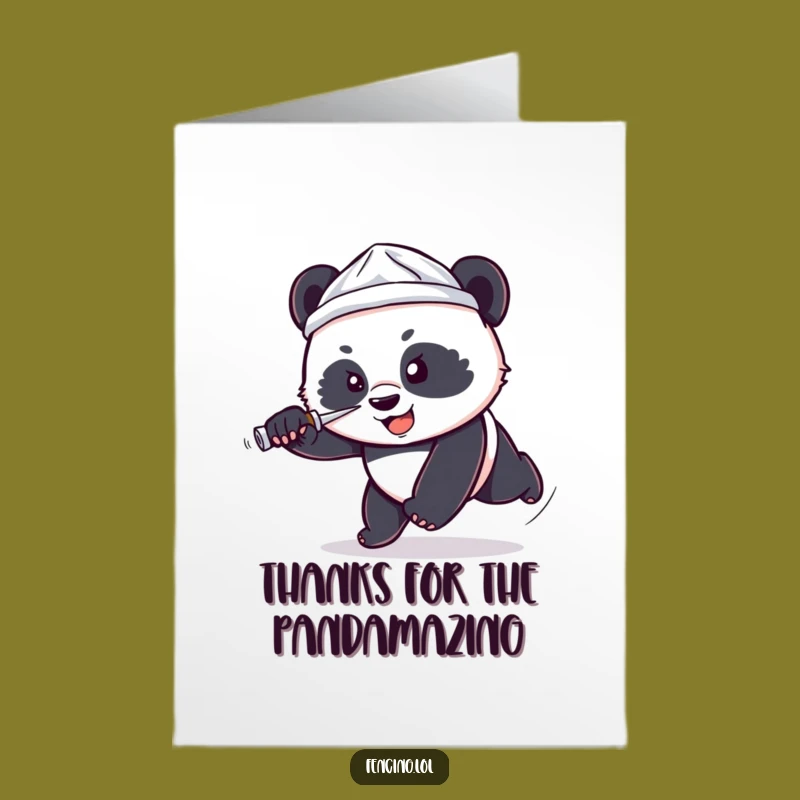 Free Printable Thank You Card: Panda Foil Mission Funny Downloadable