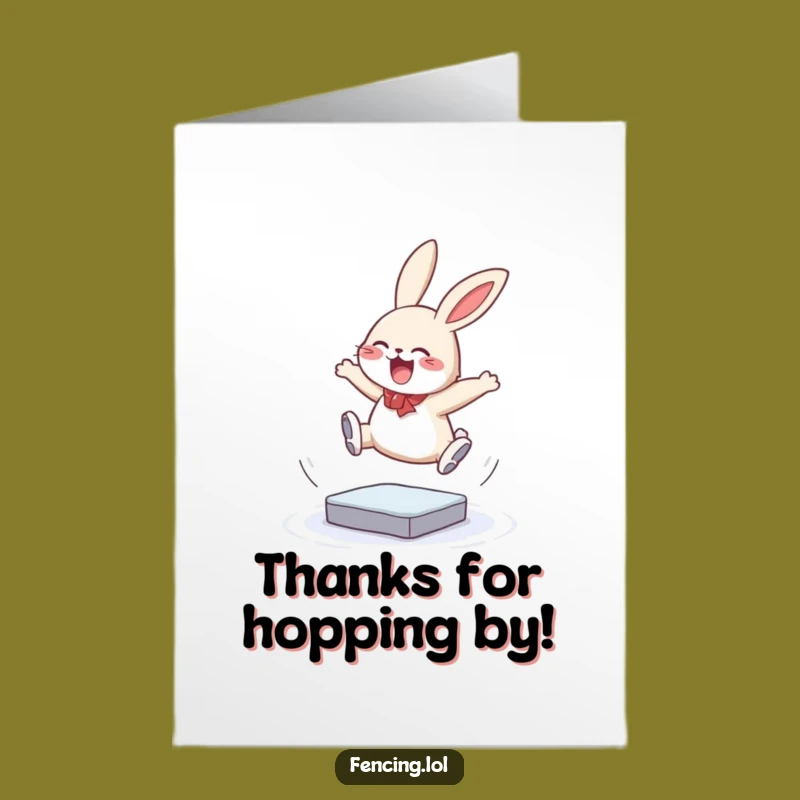 Free Printable Bunny Thank You Card: Hopping Thanks, Downloadable Grateful Greeting